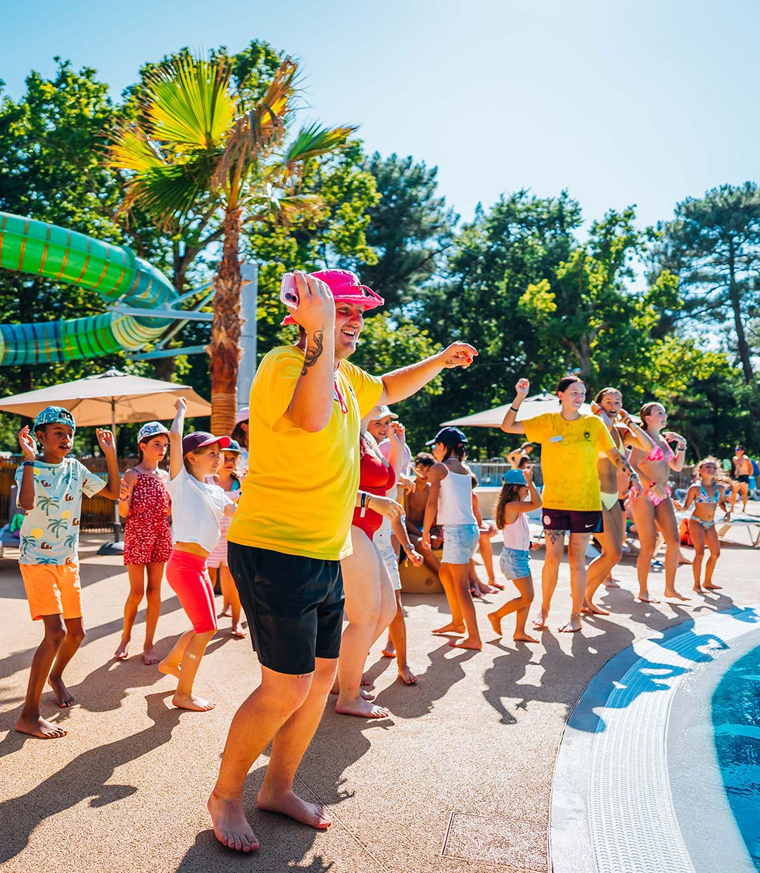 Reportage photo animations piscine camping Fontaine Vieille