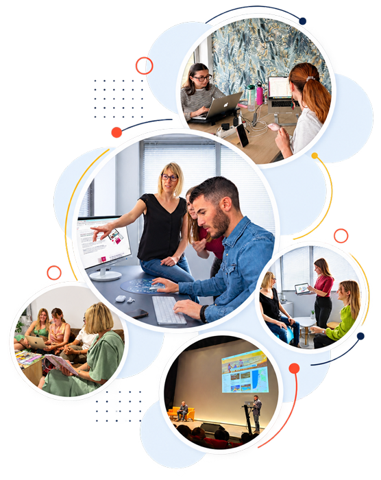 L'équipe agence de communication beecom' à Bordeaux